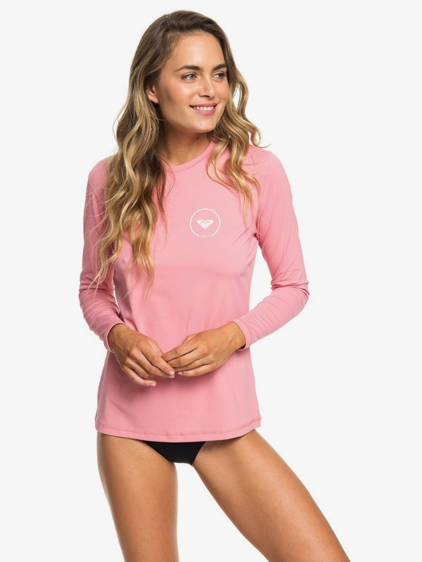 roxy, Enjoy Waves Long Sleeve UPF 50 Rash Guard, BRANDIED APRICOT (mjg0) 0 Enjoy Waves Long Sleeve UPF 50 Rash Guard Pink ERJWR03255 Roxy