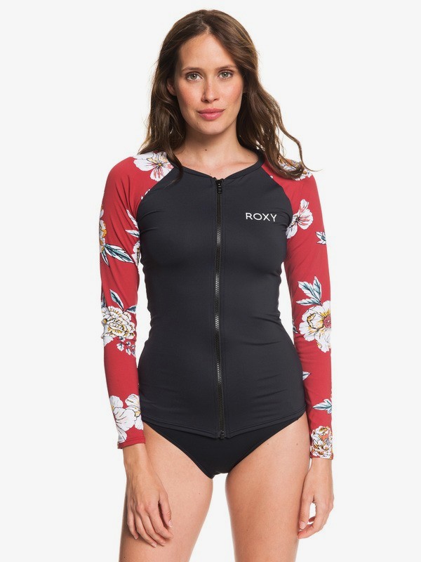roxy, Sunny You Long Sleeve Zip-Up UPF 50 Rashguard, DEEP CLARET SWIM SEPT (rqh8) 0 Sunny You Long Sleeve Zip-Up UPF 50 Rashguard Red ERJWR03333 Roxy