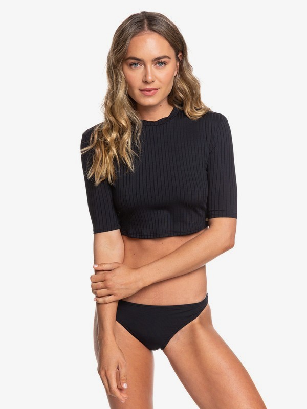 roxy, ROXY 3/4 Sleeve Cropped UPF 50 Rashguard, ANTHRACITE (kvj0) 0 ROXY 3/4 Sleeve Cropped UPF 50 Rashguard Black ERJWR03346 Roxy