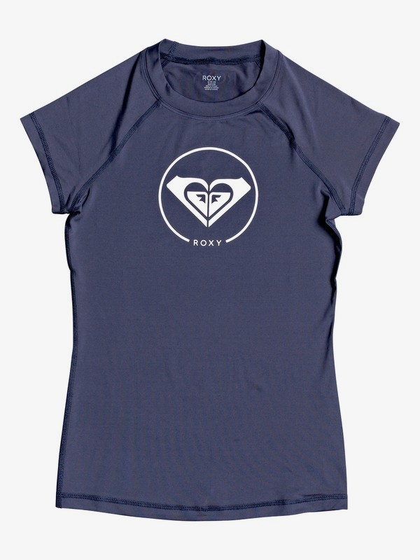 roxy, Beach Classics Cap Sleeve UPF 50 Rashguard, MOOD INDIGO (bsp0) 0 Beach Classics Cap Sleeve UPF 50 Rashguard Blue ERJWR03350 Roxy