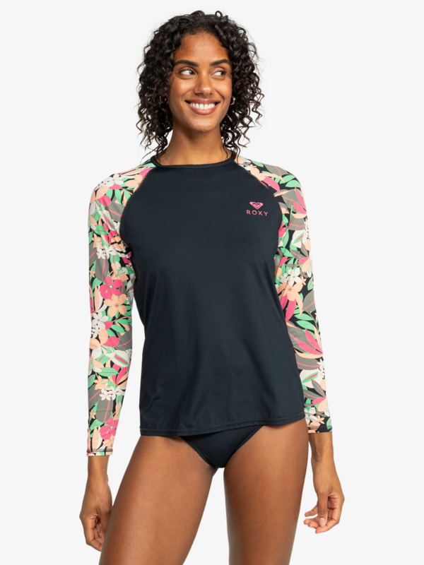 Roxy - Printed - Rash Vest met Rits en Lange Mouw voor Dames