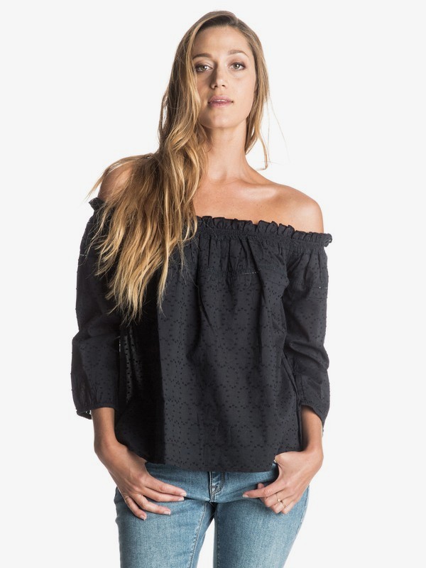 Beach Fossil - Shoulderless Blouse ERJWT03092 0 Beach Fossil Cold Shoulder Top ERJWT03092 Roxy