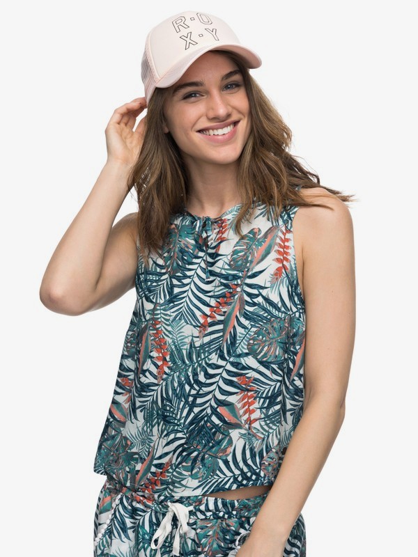 roxy, Spring To Come Sleeveless Top, MARSHMALLOW JUNGLY FLOWERS (xwwr) 0 Spring To Come Sleeveless Top ERJWT03141 Roxy