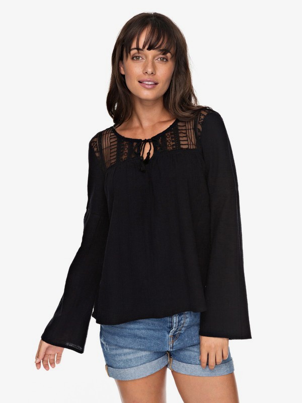 roxy, Sweet Sunshine Long Sleeve Top, ANTHRACITE (kvj0) 0 Sweet Sunshine Long Sleeve Top Black ERJWT03200 Roxy