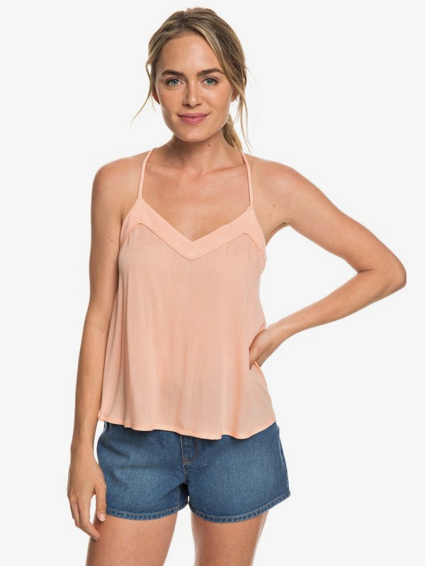 roxy, Off We Go Cami Top, SALMON (mfg0) 0 Off We Go Cami Top Pink ERJWT03283 Roxy