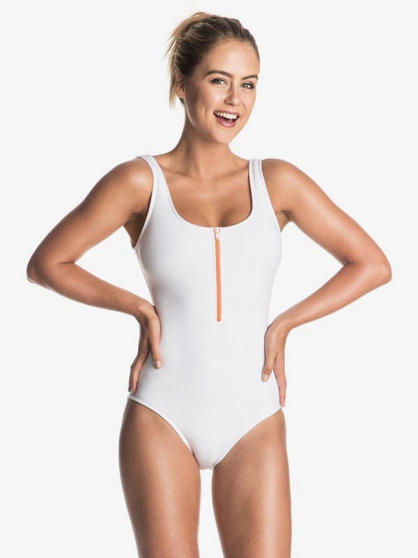 roxy, ROXY & Courrèges One Piece Swimsuit, WHITE (wbb0) 0 ROXY & Courrèges One Piece Swimsuit ERJX103042 Roxy