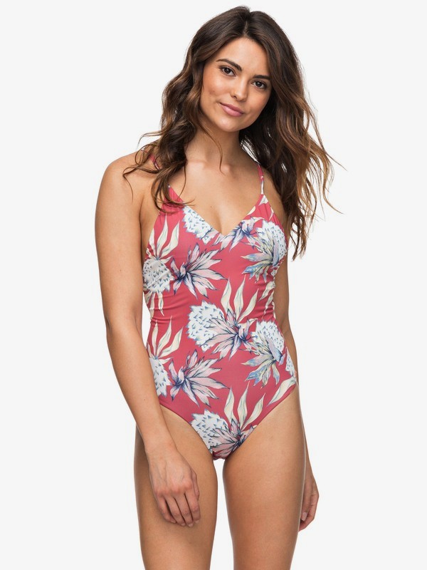 roxy, Little Bandits One-Piece Swimsuit, HOLLY BERRY SWIM HOUSE OF THE (mmt7) 0 Little Bandits One-Piece Swimsuit Pink ERJX103127 Roxy
