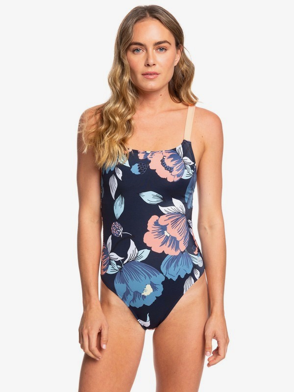 roxy, ROXY Fitness - Badeanzug für Frauen, MED BLUE FULL FLOWERS L SW (bte5) 0 ROXY Fitness - Badeanzug für Frauen Blau ERJX103169 Roxy