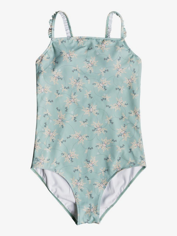 roxy, Love And Karma One-Piece Swimsuit, AQUIFER FLOWERS EVERYDAY SWIM (bgw6) 0 Love And Karma One-Piece Swimsuit Blue ERJX103175 Roxy