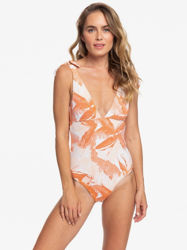 roxy, Get My Mind - Maillot de bain une pièce pour Femme, BRIGHT WHITE JUNGLE BOOGIE (wbb9) 0 Get My Mind - Maillot de bain une pièce pour Femme Blanc ERJX103248 Roxy