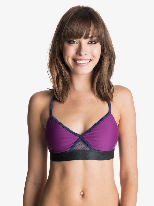 roxy, Caribbean Sunset - Bikini Top, GRAPE JUICE (pqy0) 0 Caribbean Sunset - Bikini Top Purple ERJX303104 Roxy
