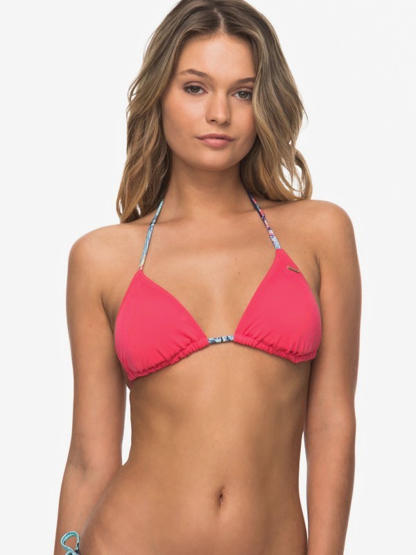 roxy, ROXY Essentials - Tiki Tri Bikini Top for Women, ROUGE RED (mlj0) 0 ROXY Essentials - Tiki Tri Bikini Top for Women Pink ERJX303513 Roxy
