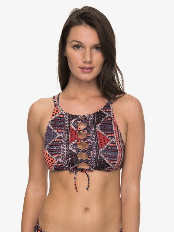 roxy, Festival Bazar High-Neck Crop Bikini Top, ANTHRACITE SPS 9071 (kvj6) 0 Festival Bazar High-Neck Crop Bikini Top ERJX303554 Roxy