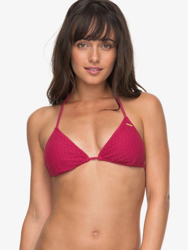 roxy, Surf Memory - Tiki Tri Bikini Top for Women, VIVACIOUS (mzd0) 0 Surf Memory - Tiki Tri Bikini Top for Women Pink ERJX303658 Roxy