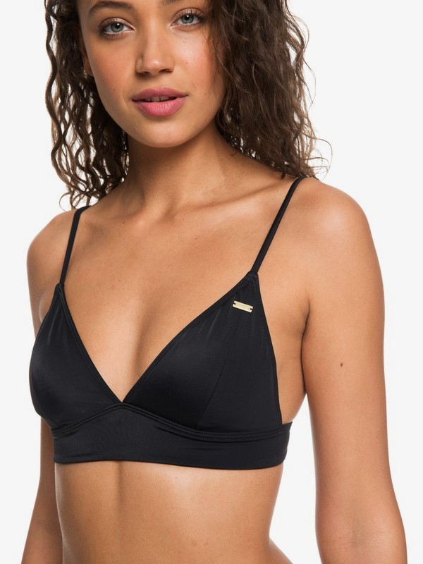 roxy, Beach Basic Fixed Triangle Bikini Top, TRUE BLACK (kvj0) 0 Beach Basic Fixed Triangle Bikini Top ERJX303717 Roxy