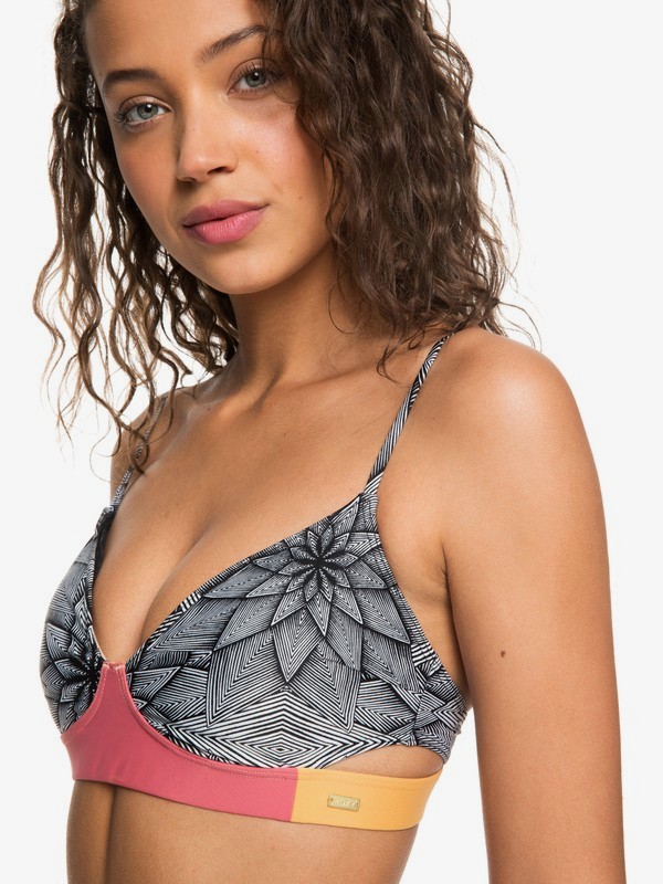roxy, POP Surf - Bra Bikini Top for Women, MARSHMALLOW POP SURF STARS SMA (wbt1) 0 POP Surf - Bra Bikini Top for Women White ERJX303745 Roxy