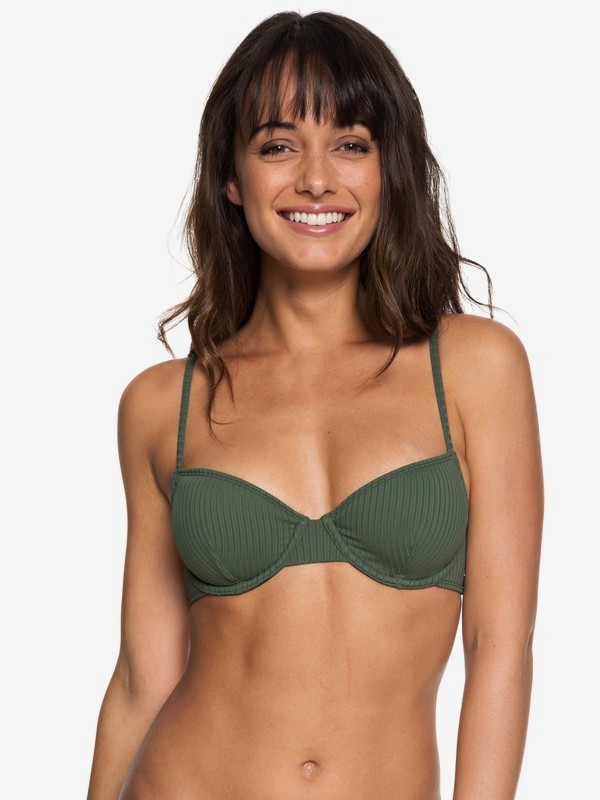 roxy, Goldy Sandy Bra Bikini Top, THYME (cqy0) 0 Goldy Sandy Bra Bikini Top ERJX303750 Roxy