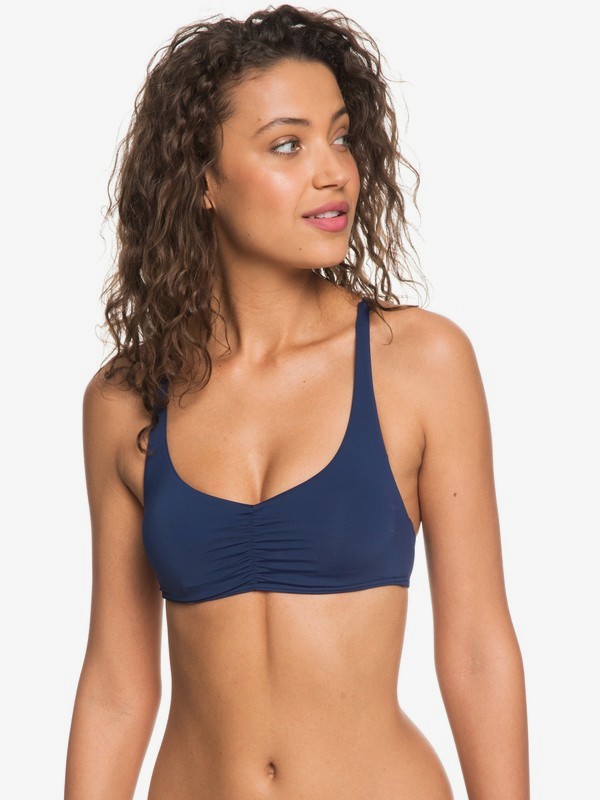 roxy, Softly Love Athletic Triangle Bikini Top, MEDIEVAL BLUE (bte0) 0 Softly Love Athletic Triangle Bikini Top Blue ERJX303751 Roxy