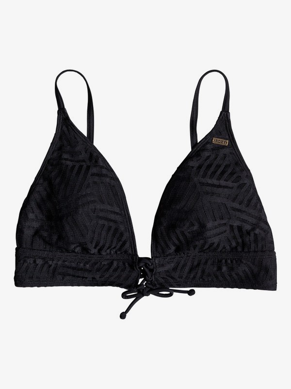 roxy, Island Of Gods Fixed Triangle Bikini Top, TRUE BLACK (kvj0) 0 Island Of Gods Fixed Triangle Bikini Top Black ERJX303799 Roxy