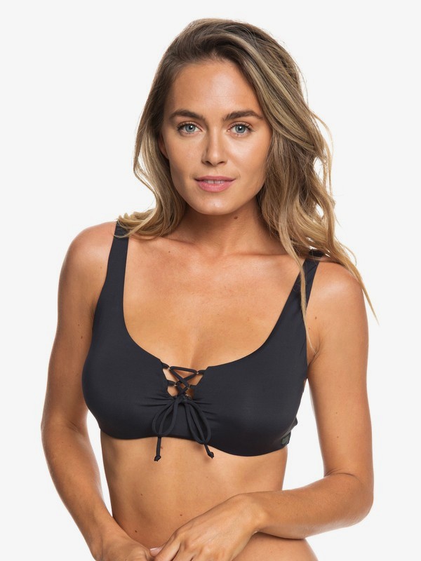 roxy, Softly Love D-Cup Bra Bikini Top, TRUE BLACK (kvj0) 0 Softly Love D-Cup Bra Bikini Top Black ERJX303823 Roxy