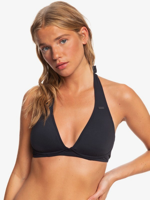 roxy, Beach Classics - Haut de bikini triangle foulard pour Femme, TRUE BLACK (kvj0) 0 Beach Classics - Haut de bikini triangle foulard pour Femme Noir ERJX303832 Roxy