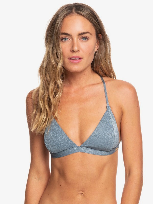 roxy, Color My Life - Top de Bikini Triangular Fijo para Mujer, BLUE MIRAGE GLITTER (bmke) 0 Color My Life - Top de Bikini Triangular Fijo para Mujer Azul ERJX303857 Roxy
