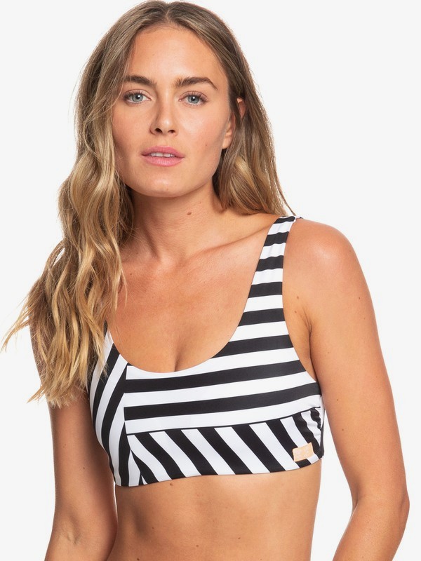 roxy, POP Surf - Haut de bikini brassière pour Femme, TRUE BLACK VICTORIA STRIPES SW (xkkw) 0 POP Surf - Haut de bikini brassière pour Femme Blanc ERJX303875 Roxy