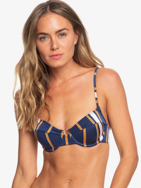 roxy, Romantic Senses - Top Sujetador de Bikini con Aros para Mujer, MEDIEVAL BLUE MACY STRIPE SWIM (bte3) 0 Romantic Senses - Top Sujetador de Bikini con Aros para Mujer Azul ERJX303882 Roxy