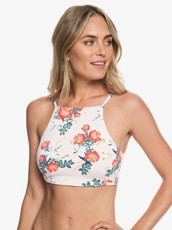 roxy, Beach Classics Crop Top Bikini Top, CLOUD PINK GARDEN LILY SWIM (mcw6) 0 Beach Classics Crop Top Bikini Top Pink ERJX303883 Roxy