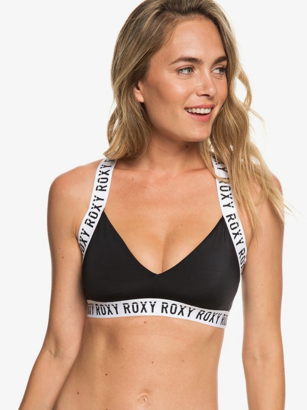 roxy, Top de Bikini tipo triángulo atlético ROXY Fitness, TRUE BLACK (kvj0) 0 Top de Bikini tipo triángulo atlético ROXY Fitness Negro ERJX303884 Roxy
