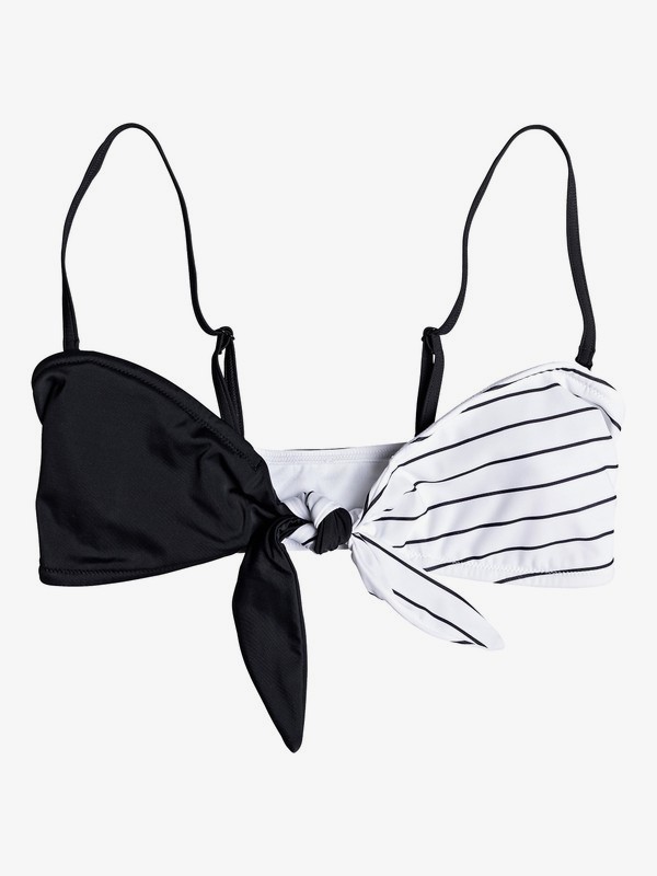 roxy, Summer Delight Bandeau Bikini Top, BRIGHT WHITE S POOL STRIPES (wbb5) 0 Summer Delight Bandeau Bikini Top White ERJX303926 Roxy