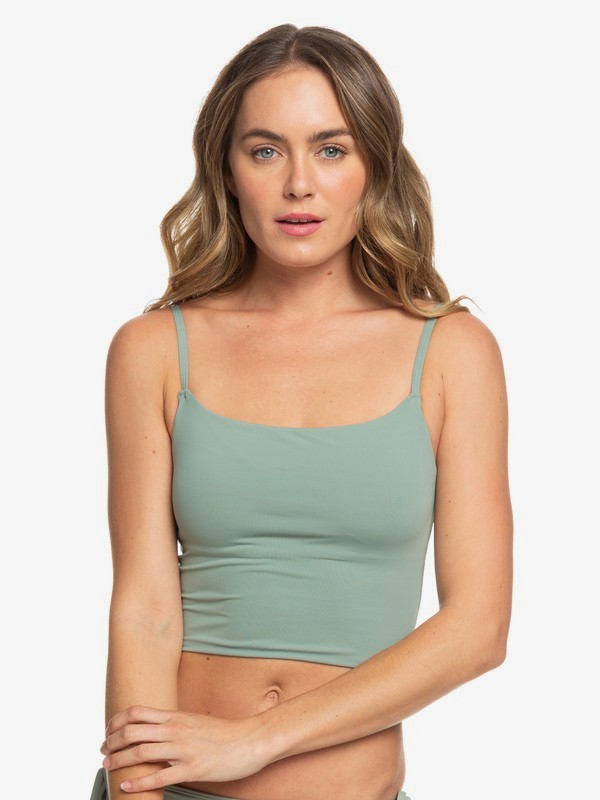 roxy, Beach Classics Tankini Bikini Top, LILY PAD (gjn0) 0 Beach Classics Tankini Bikini Top Green ERJX303960 Roxy