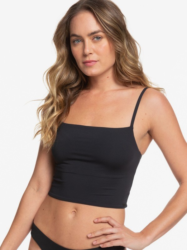 roxy, Beach Classics Tankini Bikini Top, TRUE BLACK (kvj0) 0 Beach Classics Tankini Bikini Top Black ERJX303960 Roxy