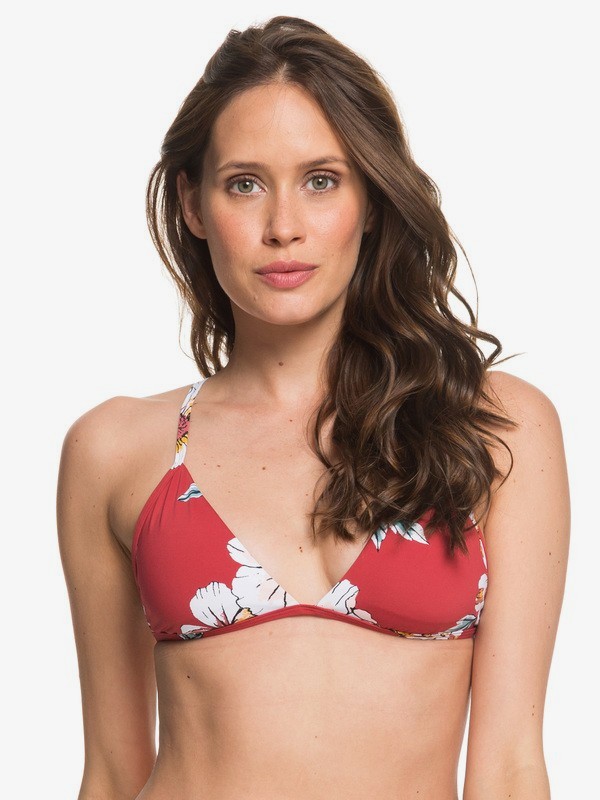 roxy, Printed Beach Classics Fixed Tri Bikini Top, DEEP CLARET SWIM FULL SEPT (rqh7) 0 Printed Beach Classics Fixed Tri Bikini Top Red ERJX303966 Roxy