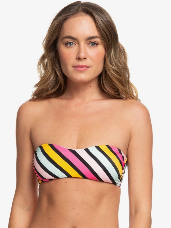 roxy, POP Surf - Haut de bikini bandeau pour Femme, ANTHRACITE POP SURF TWO (xmby) 0 POP Surf - Haut de bikini bandeau pour Femme Rose ERJX303971 Roxy