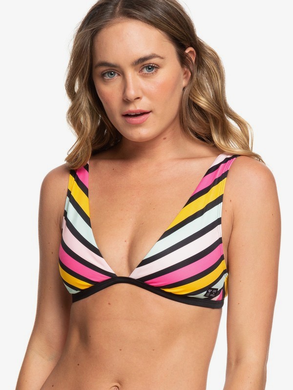 roxy, POP Surf - Reggiseno Bikini Elongated Tri da Donna, ANTHRACITE POP SURF ONE (xbym) 0 POP Surf - Reggiseno Bikini Elongated Tri da Donna Blue ERJX303972 Roxy