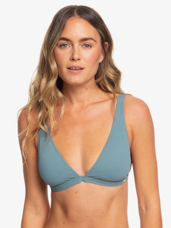roxy, Seas The Day Elongated Tri Bikini Top, TROOPER (bln0) 0 Seas The Day Elongated Tri Bikini Top Blue ERJX303993 Roxy