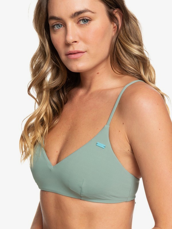 roxy, Beach Classics Athletic Tri Bikini Top, LILY PAD (gjn0) 0 Beach Classics Athletic Tri Bikini Top Green ERJX304059 Roxy