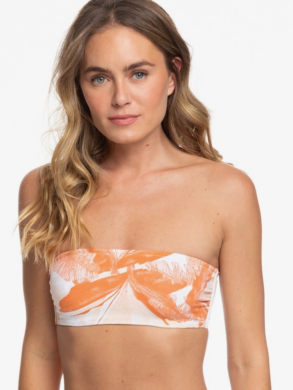 roxy, Get My Mind - Haut de bikini bandeau à armatures pour Femme, BRIGHT WHITE JUNGLE BOOGIE (wbb9) 0 Get My Mind - Haut de bikini bandeau à armatures pour Femme Blanc ERJX304145 Roxy