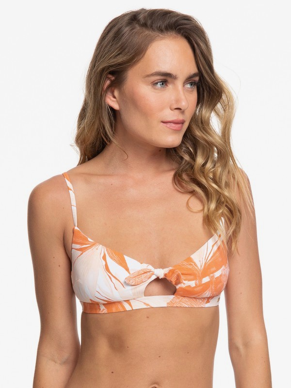 roxy, Get My Mind - Haut de bikini bralette pour Femme, BRIGHT WHITE JUNGLE BOOGIE (wbb9) 0 Get My Mind - Haut de bikini bralette pour Femme Blanc ERJX304147 Roxy