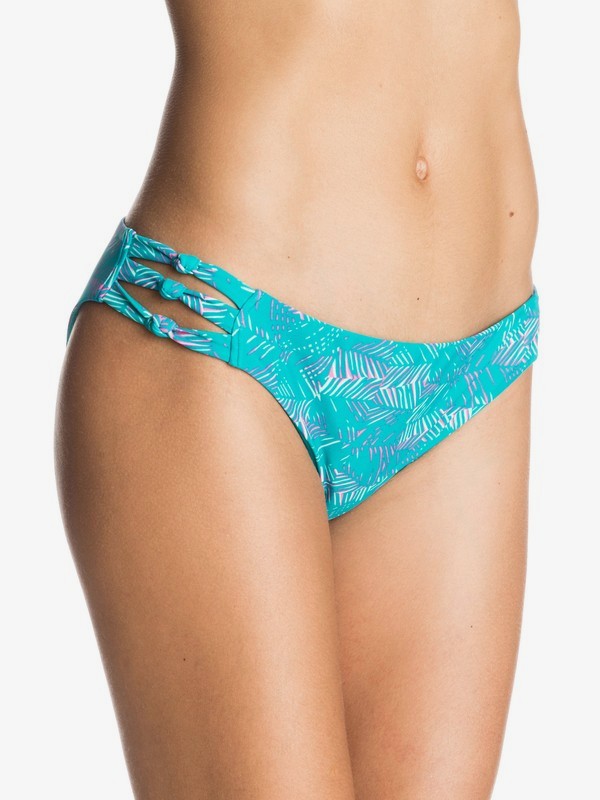 roxy, Dreamin’Florida Knotted 70's Bikini Bottoms, JUNGLE ZIG ZAG COMBO DARK JADE (bny6) 0 Dreamin’Florida Knotted 70's Bikini Bottoms ERJX403069 Roxy