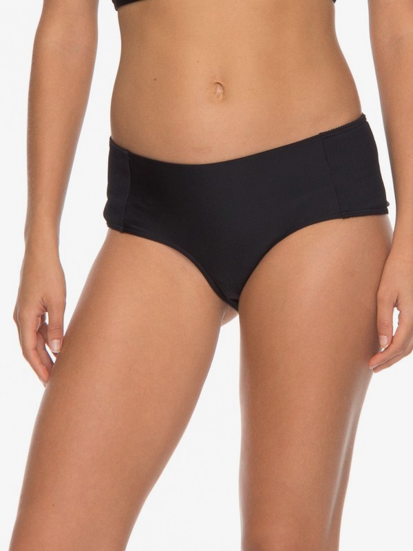 roxy, ROXY Fitness Shorty Bikini Bottoms, ANTHRACITE (kvj0) 0 ROXY Fitness Shorty Bikini Bottoms Black ERJX403536 Roxy