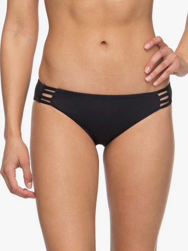 roxy, Softly Love Reversible 70s Bikini Bottoms, ANTHRACITE (kvj0) 0 Softly Love Reversible 70s Bikini Bottoms Black ERJX403572 Roxy