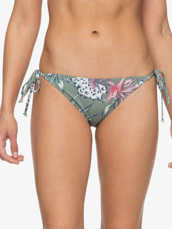 roxy, Little Bandits Tie Side Surfer Bikini Bottoms, OLIVE SWIM HOUSE OF THE SUN (glw8) 0 Little Bandits Tie Side Surfer Bikini Bottoms Green ERJX403587 Roxy