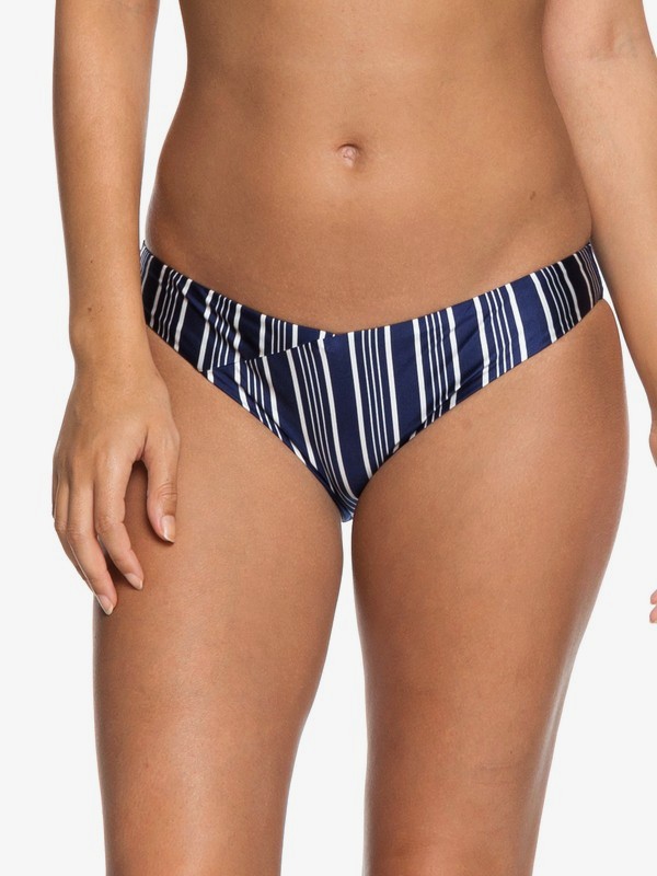 roxy, Urban Waves Moderate Bikini Bottoms, MEDIEVAL BLUE SWIM VERTICAL ST (bte3) 0 Urban Waves Moderate Bikini Bottoms Blue ERJX403620 Roxy