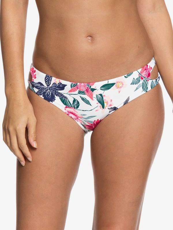 roxy, Urban Waves Full Bikini Bottoms, BRIGHT WHITE TALLOWS (wbb8) 0 Urban Waves Full Bikini Bottoms White ERJX403622 Roxy