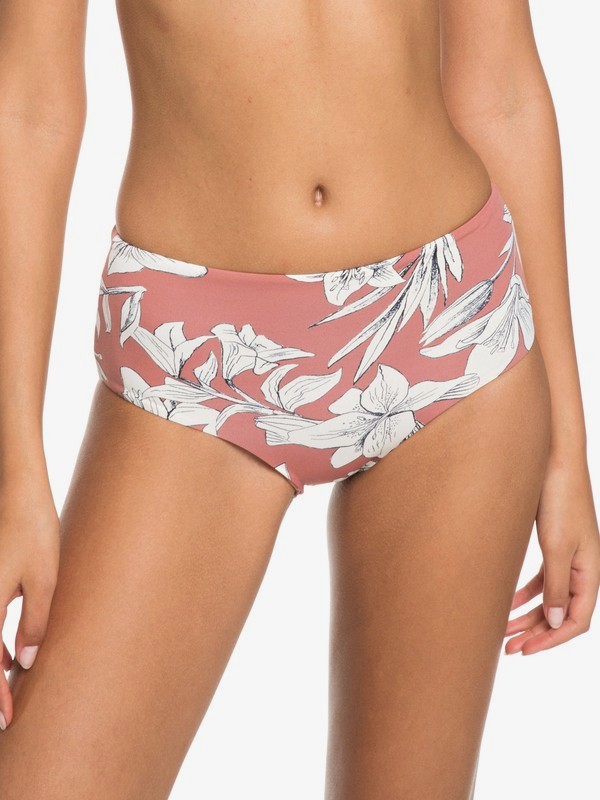 roxy, Softly Love Reversible Mid-Waist Bikini Bottoms, WITHERED ROSE LILY HOUSE (mmg6) 0 Softly Love Reversible Mid-Waist Bikini Bottoms ERJX403628 Roxy
