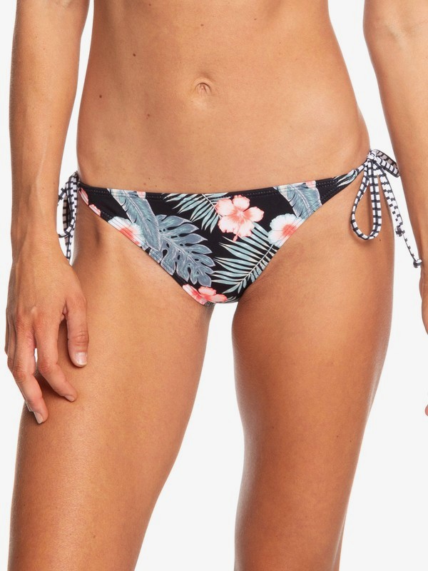 roxy, Beach Classics - Braguita de Bikini con Lazadas Laterales Ajustables para Mujer, ANTHRACITE TROPICALABABA SWIM (kvj8) 0 Beach Classics - Braguita de Bikini con Lazadas Laterales Ajustables para Mujer Negro ERJX403682 Roxy