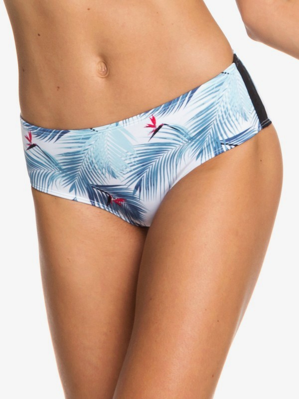 roxy, ROXY Fitness - Braguita de Bikini tipo Short para Mujer, BRIGHT WHITE PALMS FITNESS (wbb2) 0 ROXY Fitness - Braguita de Bikini tipo Short para Mujer Blanco ERJX403692 Roxy