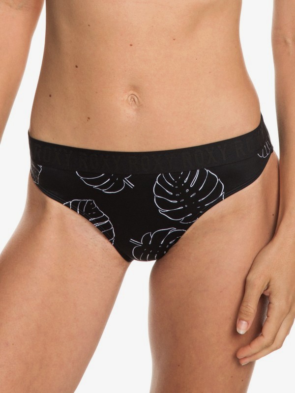 roxy, ROXY Fitness Full Bikini Bottoms, ANTHRACITE SUPER PALMS (xwwk) 0 ROXY Fitness Full Bikini Bottoms White ERJX403693 Roxy